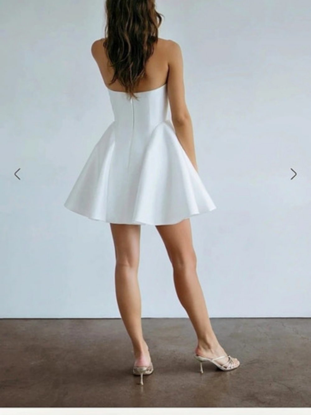 Jenny Yoo Micah Mini Strapless Dress in light ivory size 4 - Picture 2 of 6